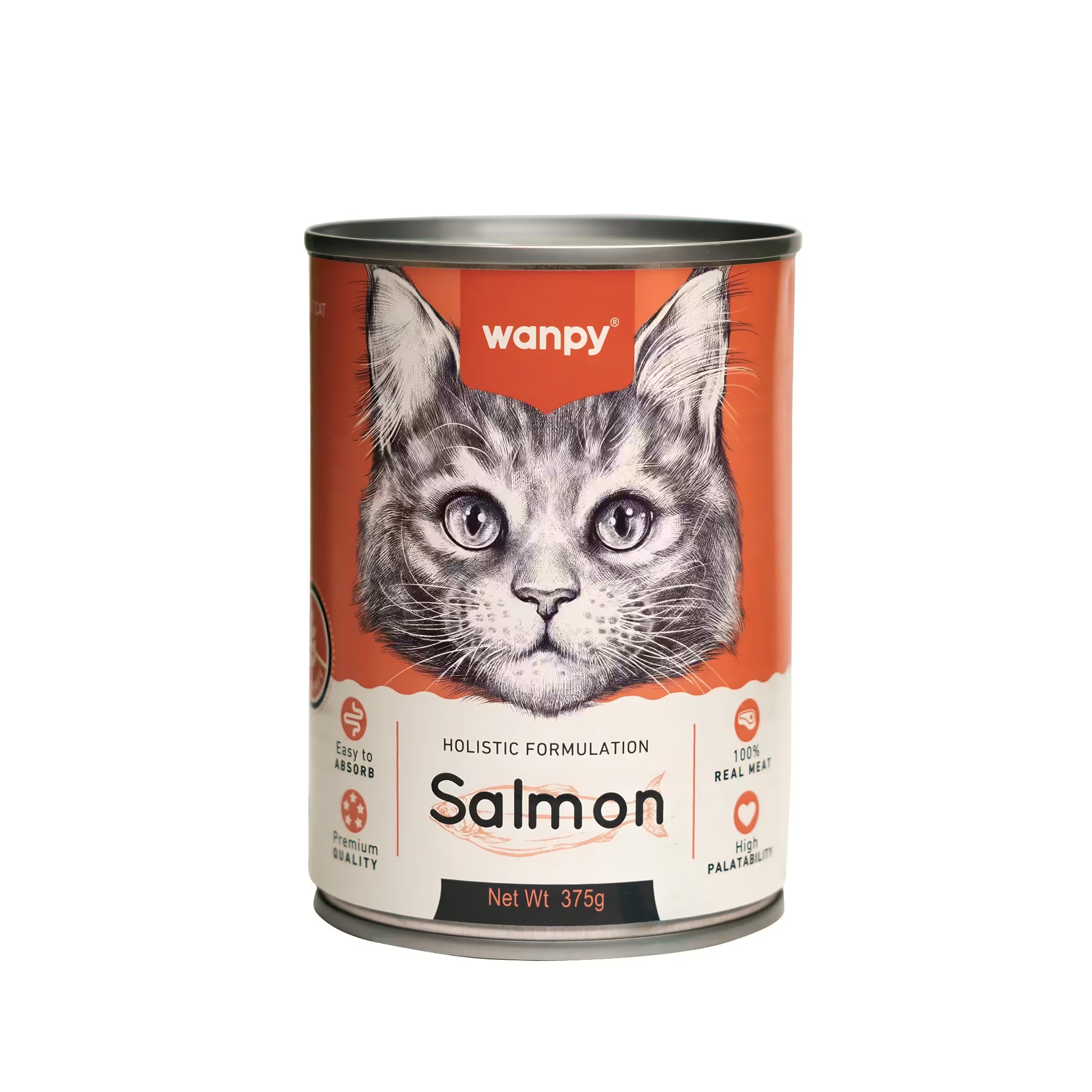 Wanpy Holistic formulation Cat Can Salmon 375 g