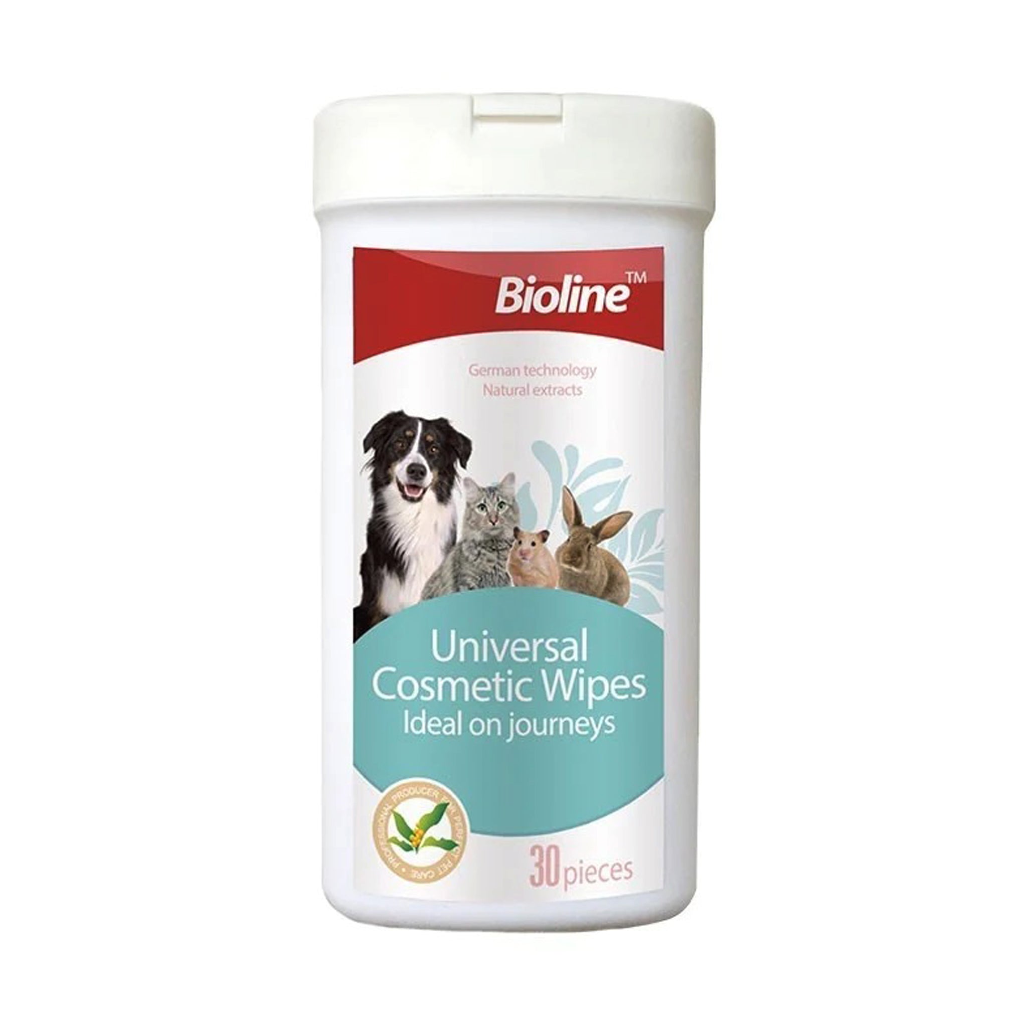 Bioline Pet Universal Cosmetic Wipes - 30 pcs - Confiance Co