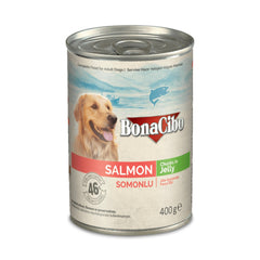 Bonacibo Adult Dog Salmon - Chunks in Jelly 400 g Canned