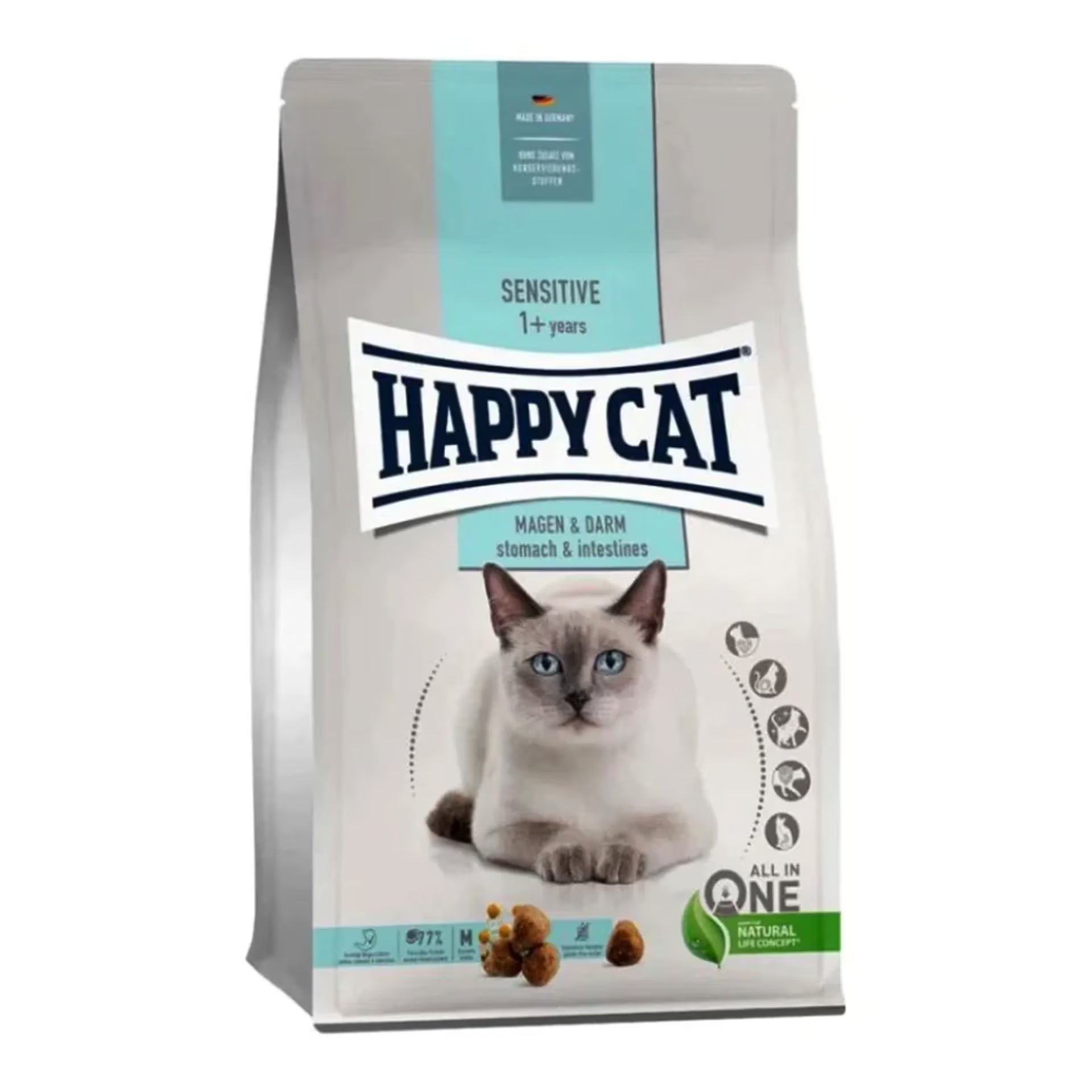 Happy Cat Adult Sensitive Stomach & Intestines 1.3 Kg Bag