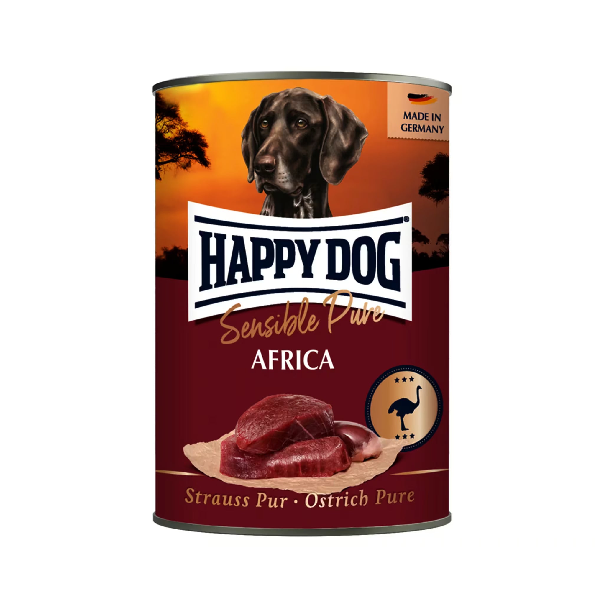 Happy Dog Adult Sensible Pure Africa Ostrich 400 g Canned