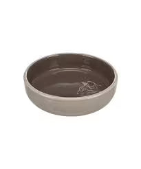 Trixie Cat Ceramic Bowl with Paw (White/Greay Color) 0.30 Litre - 15 cm