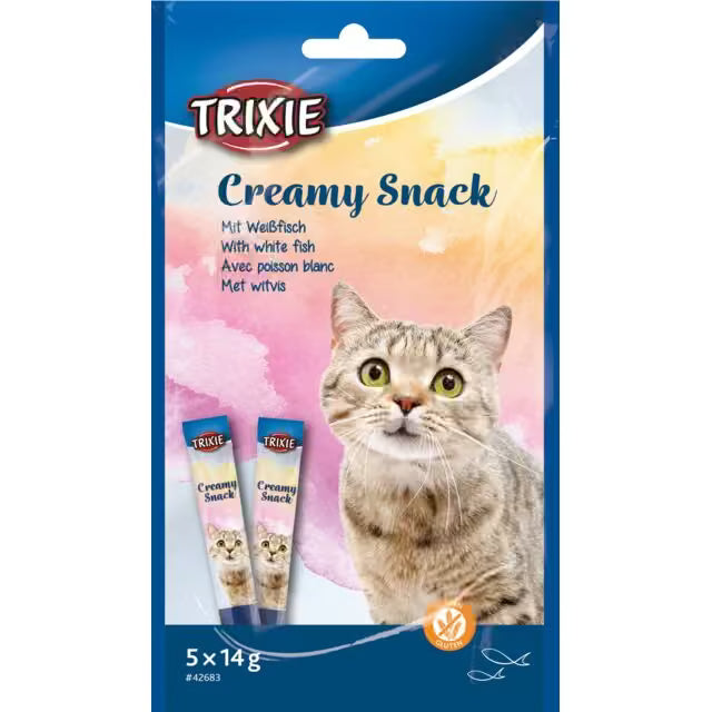 Trixie Cat Creamy Snack White Fish 5 × 14 g