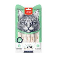 Wanpy Adult Cat Creamy Lickable Treat Tuna & Scallop 70 g Pouch