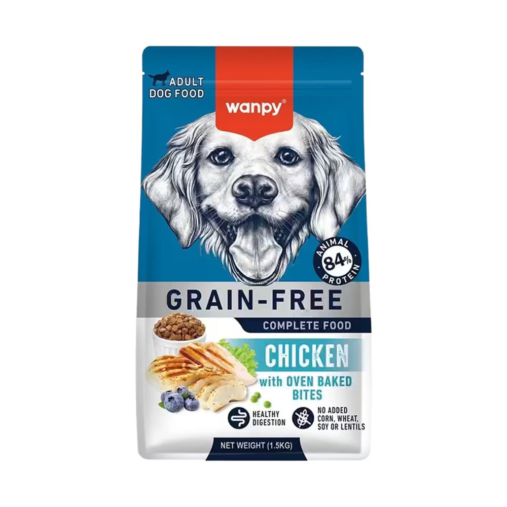 Wanpy Grain Free Chicken Dry Food For Adult Dog 1.5 Kg