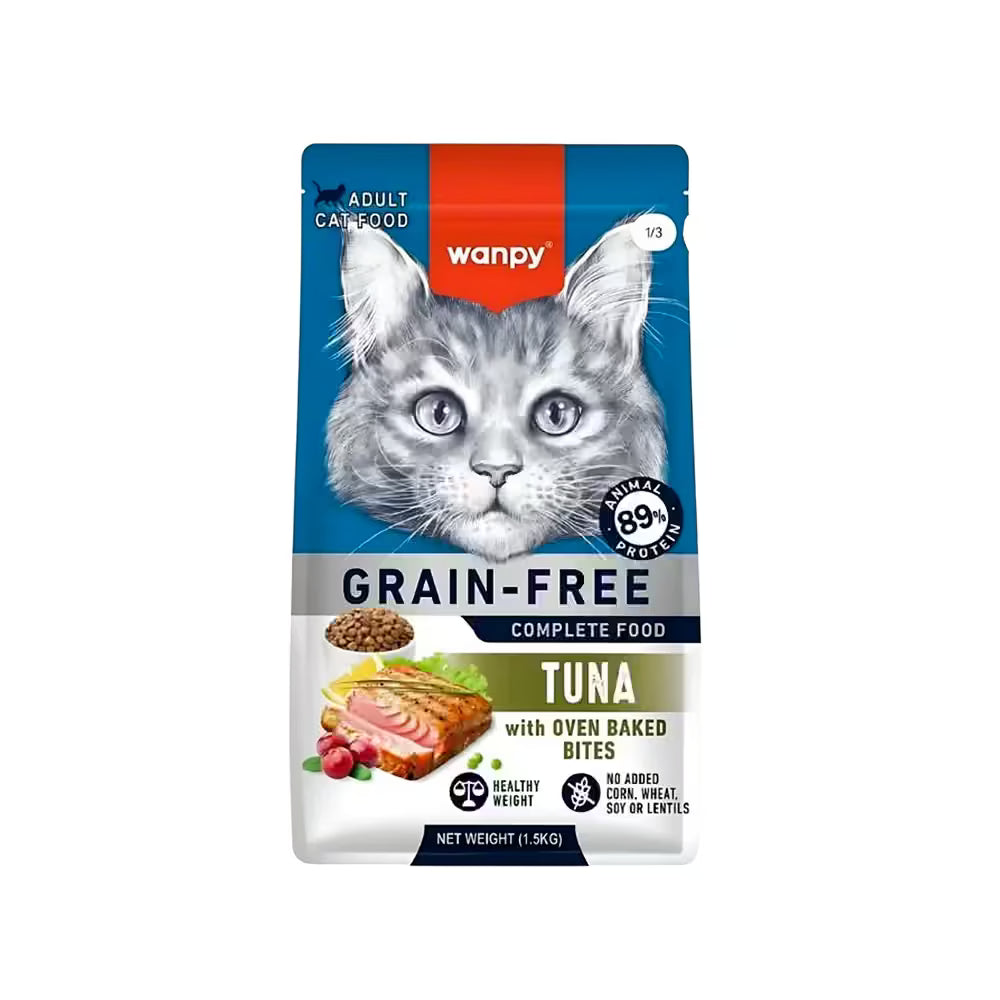Wanpy Grain Free Dry Food For Adult Cat Tuna 1.5 Kg
