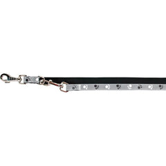 Trixie Dog Reflective Adjustable Lead (Black/Silver Color) - 2m / 20 mm (M-L)